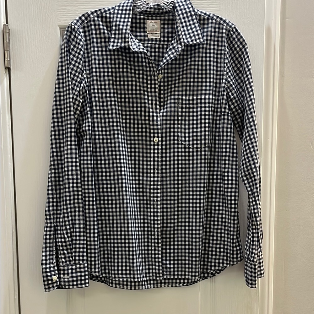 Blue and White Checkered Shirt